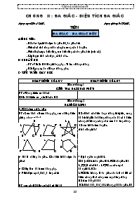 Giáo án môn Hình học Khối 8 - Chương II: Đa g