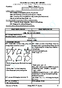 Giáo án môn Hình học Khối 8 - Chương II: Đa giác. Diện tích đa giác - Năm học 2011-2012 - Lê Văn Thơ