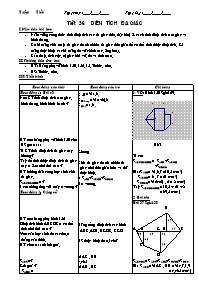 Giáo án môn Hình học Khối 8 - Tiết 36: Diện t