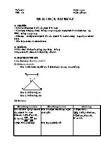 Giáo án môn Hình học Khối 8 - Tiết 38: Định lý đảo và hệ quả của định lý Talet (Bản đẹp)