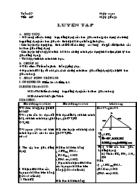 Giáo án môn Hình học Khối 8 - Tiết 49: Luyện tập (Bản đẹp)