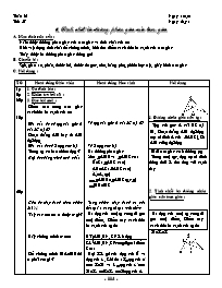 Giáo án môn Hình học Lớp 7 - Tiết 57: Tính chất ba đường phân giác của tam giác (Bản 4 cột)