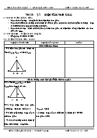 Giáo án môn Hình học Lớp 8 - Tiết 29: Diện tí