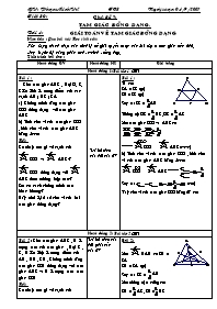 Giáo án tự chọn môn Toán Lớp 8 - Tiết 30: Giải toán về tam giác đồng dạng - Phạm Minh Vũ