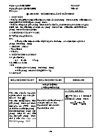 Giáo án Đại số 8 - Tiết 47: Phương trình chứa ẩn ở mẫu thức (Bản chuẩn)