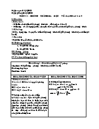 Giáo án Đại số Lớp 8 - Tiết 43: Phương trình 