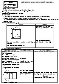 Giáo án Hình học Khối 8 - Tiết 60: Diện tích xung quanh của hình lăng trụ đứng (Bản chuẩn)