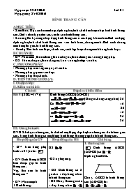 Giáo án Hình học Lớp 8 - Tiết 3: Hình thang cân (Bản chuẩn)