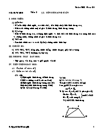 Giáo án Hình học Lớp 8 - Tiết 3: Hình thang c