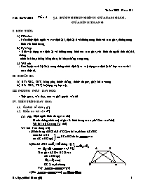 Giáo án Hình học Lớp 8 - Tiết 5: Đường trung bình của tam giác, của hình thang - Nguyễn Hoài Phương