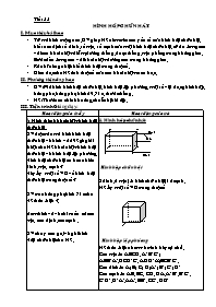 Giáo án Hình học Lớp 8 - Tiết 55: Hình hộp ch