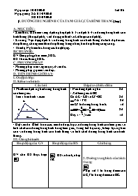 Giáo án Hình học Lớp 8 - Tiết 6: Đường trung bình của tam giác, của hình thang (Bản chuẩn)