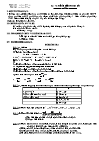 Giáo án môn Đại số 8 - Tiết 40: Trả bài kiểm tra học kỳ I (Bản chuẩn)