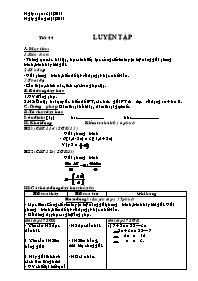 Giáo án môn Đại số 8 - Tiết 44: Luyện tập (Bản chuẩn)