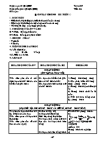 Giáo án môn Đại số 8 - Tiết 54: Ôn tập chương