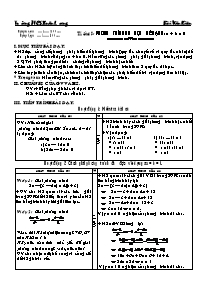 Giáo án môn Đại số Khối 8 - Tiết 43: Phương t