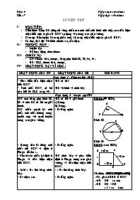 Giáo án môn Hình học Lớp 8 - Tiết 17: Luyện t