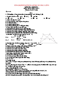 10 Đề kiểm tra chương I môn Hình học Lớp 8 (C