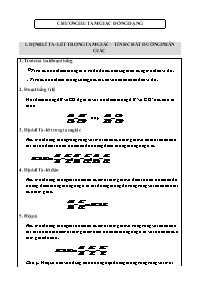 Đề cương ôn tập môn Toán Lớp 8 - Chương III: Tam giác đồng dạng