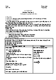 Giáo án Đại số Lớp 8 - Chương 3, Tiết 46: Luy