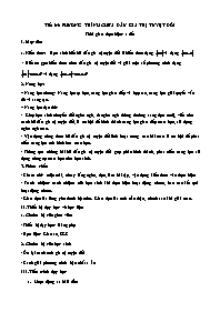 Giáo án Đại số Lớp 8 - Chương 4, Tiết 64, Bài