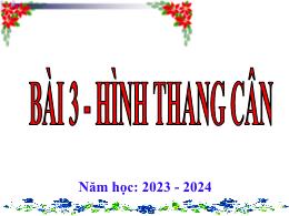 Bài giảng Toán Lớp 8 (Cánh diều) - Bài 3: Hìn
