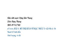 Bài giảng Toán Lớp 8 (Cánh diều) - Bài 4: Đồ 