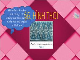 Bài giảng Toán Lớp 8 (Cánh diều) - Bài 6: Hình thoi