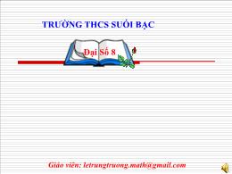 Bài giảng Toán Lớp 8 (Cánh diều) - Chương II: