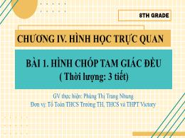 Bài giảng Toán Lớp 8 (Cánh diều) - Chương IV: