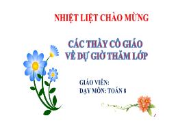 Bài giảng Toán Lớp 8 (Chân trời sáng tạo) - B
