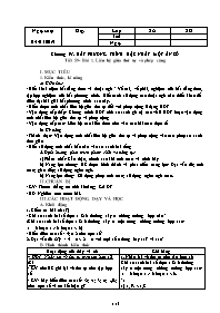 Giáo án Đại số Lớp 8 - Chương IV: Bất phương 