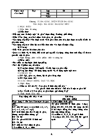 Giáo án Hình học Lớp 8 - Chương II: Đa giác. 
