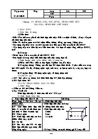 Giáo án Hình học Lớp 8 - Chương IV: Hình lăng