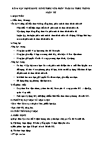 Giáo án Toán Lớp 8 (Cánh diều) - Bài 4: Vận d