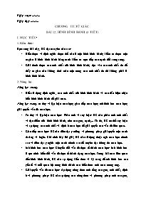 Giáo án Toán Lớp 8 (Kết nối tri thức với cuộc sống) - Chương III: Tứ giác - Bài 12: Hình bình hành