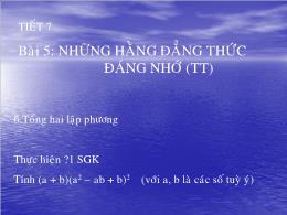 Bài giảng Đại số 8 - Chương I: Phép nhân và p