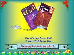 Bài giảng Đại số 8 - Chương II: Phân thức đại