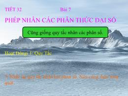 Bài giảng Đại số 8 - Chương II: Phân thức đại
