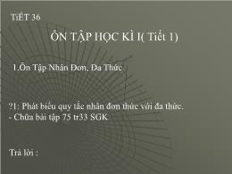 Bài giảng Đại số 8 - Chương II: Phân thức đại