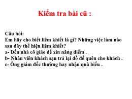 Bài giảng GDCD 8 - Tiết 4, Bài 3: Tôn trọng n