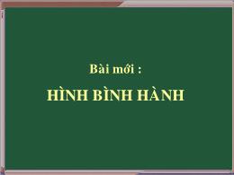 Bài giảng Hình học 8 - Chương I, Tiết 12: Hìn