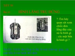 Bài giảng Hình học 8 - Chương IV: Hình lăng t