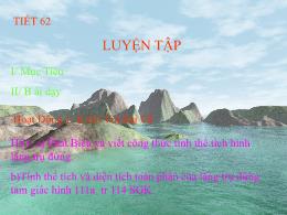 Bài giảng Hình học 8 - Chương IV: Hình lăng t