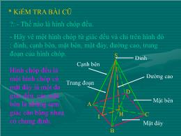 Bài giảng Hình học 8 - Chương IV: Hình lăng t