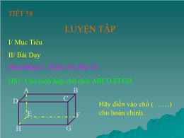 Bài giảng Hình học 8 - Chương IV: Hình lăng t