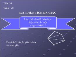Bài giảng Hình học 8 - Tuần 20, Bài 6: Diện t