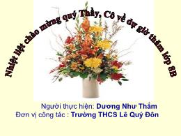 Bài giảng Lịch sử 8 - Bài 8: Sự phát triển củ