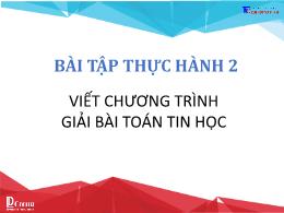 Bài giảng Tin học 8 - Bài tập thực hành 2: Vi