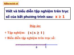 Bài giảng Toán 8 - Bài 4: Bất phương trình bậ